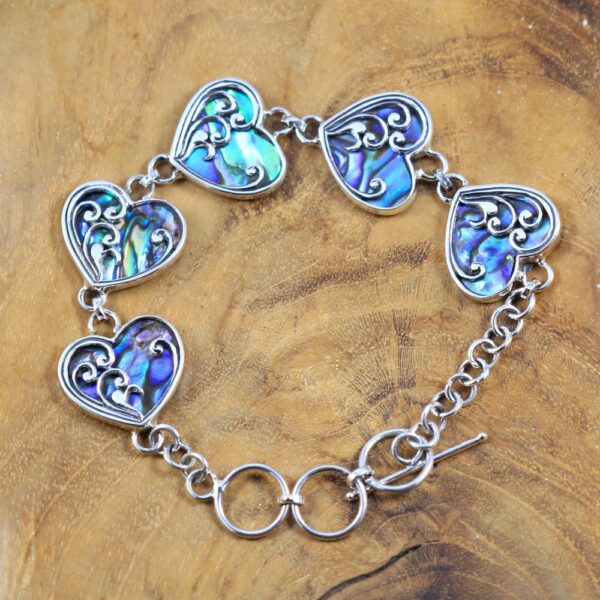 Gelang Perak Kerang Love Abalone B314