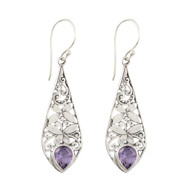 Anting Perak Wanita Bun Daun E768