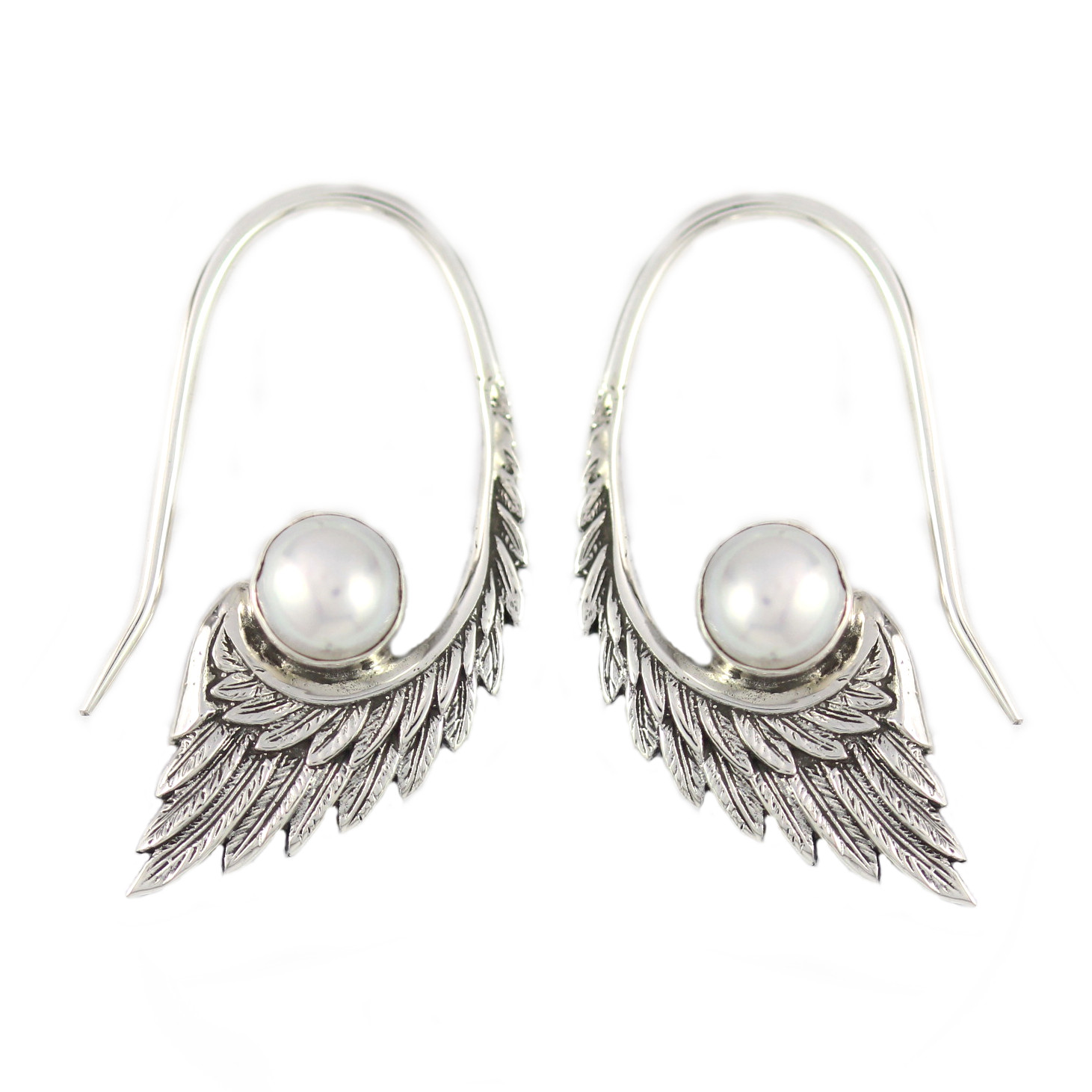 Anting Perak Sayap Mutiara E1107 - Gambar 1