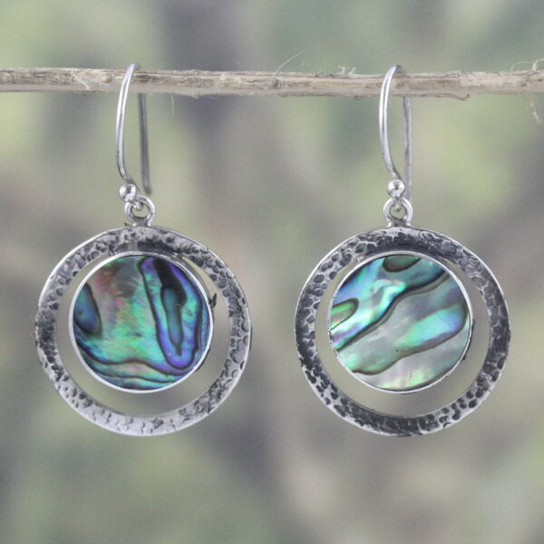 Anting Perak Abalone Hammer E1240