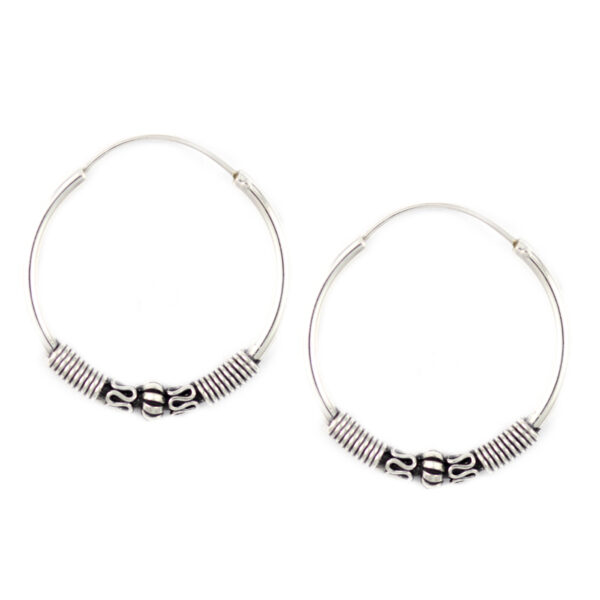 Anting Perak Hoop Ball E1245