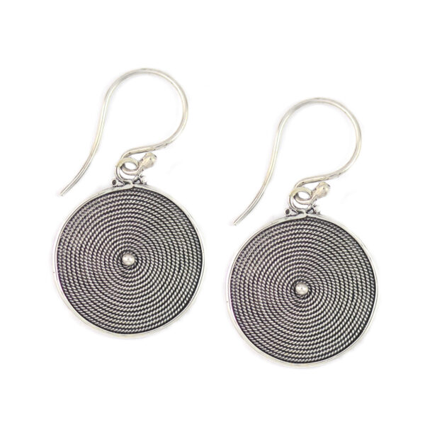 Anting Perak Bulat Kawat Plintir E1320