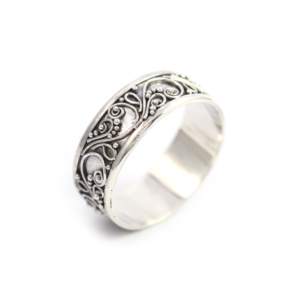 Cincin Perak Band Bun R090 - Gambar 1