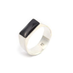 Cincin Perak Plain Resin R238 - Gambar 1