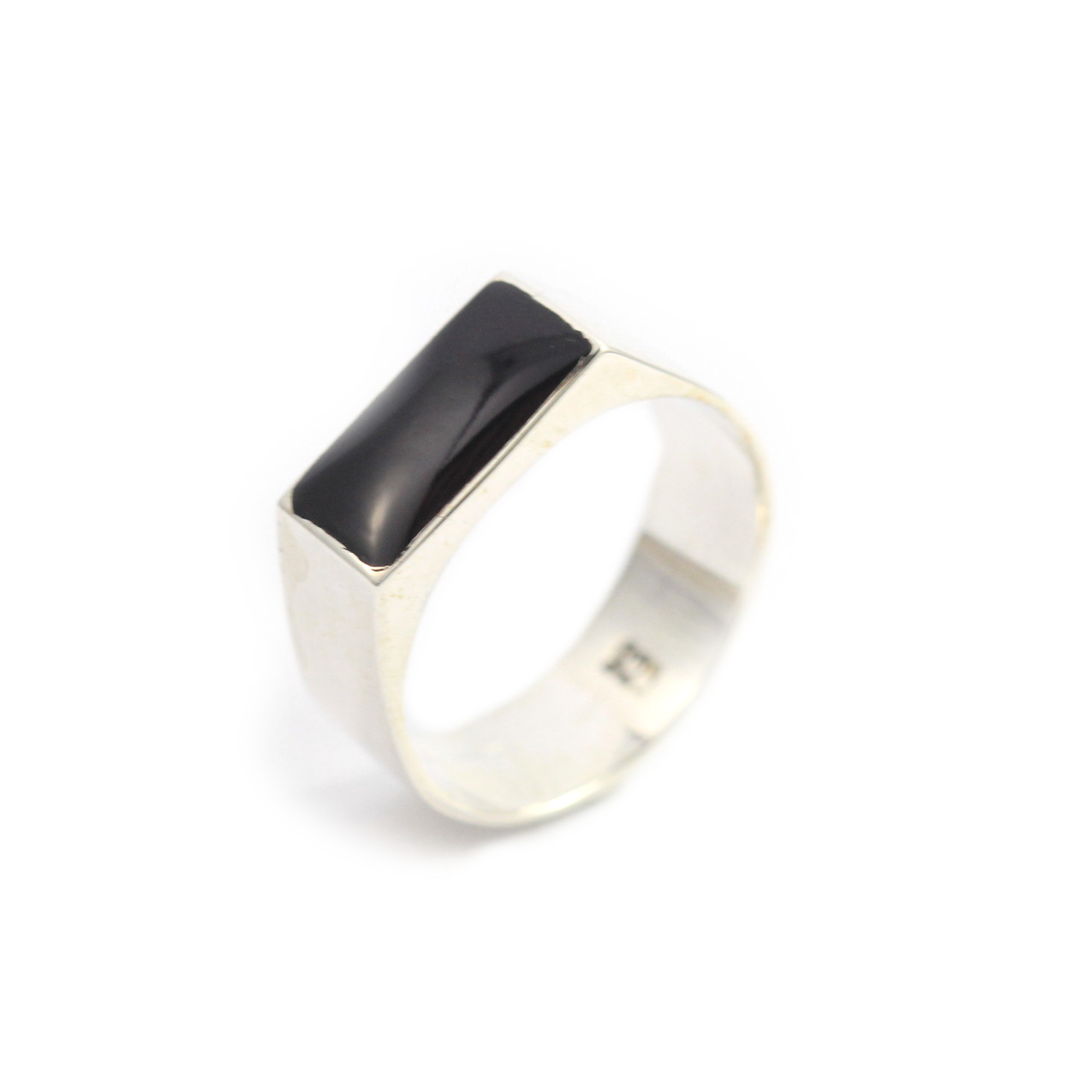 Cincin Perak Plain Resin R238 - Gambar 1
