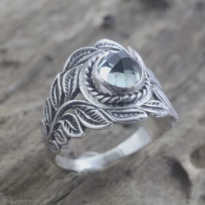 Cincin Perak Daun Permata R300 - Gambar 3