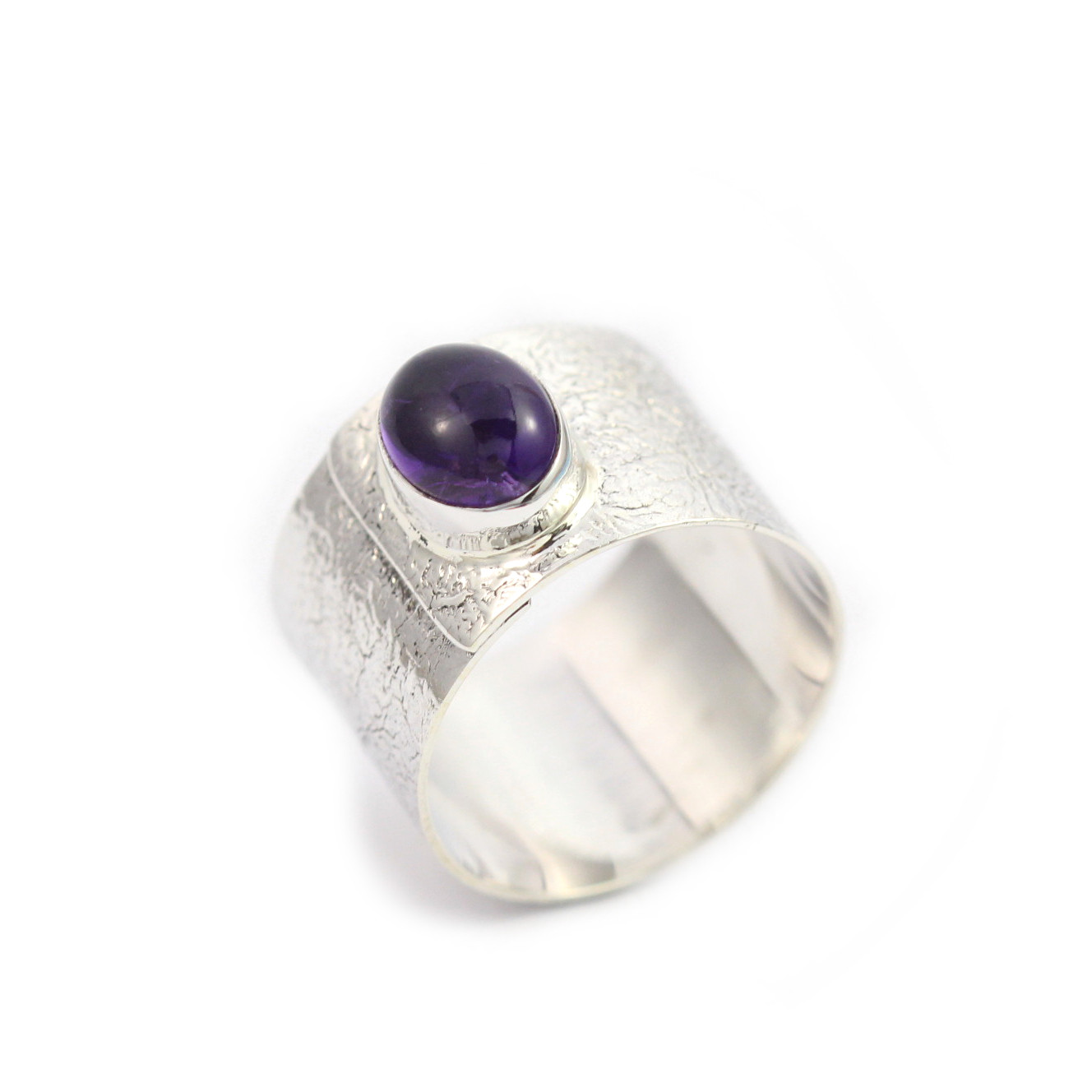 Cincin Perak Plain Permata R345 - Gambar 1