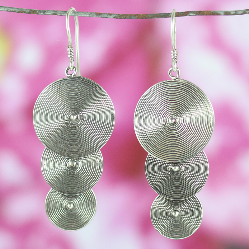 Anting Perak Kawat Rentet E507 - Gambar 2