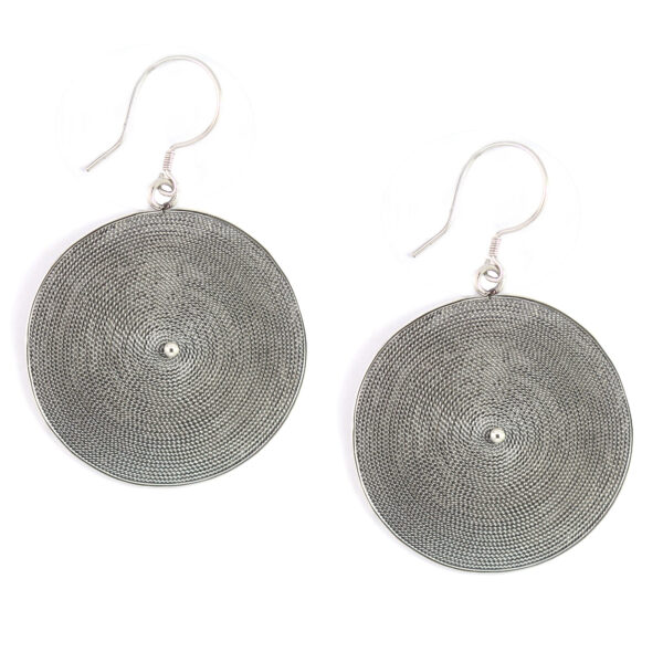 Anting Perak Bulat Kawat Plintir E780