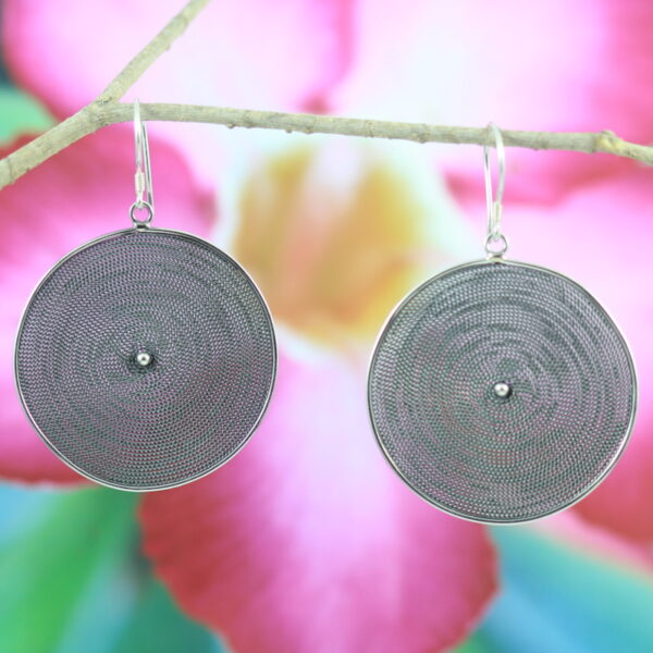Anting Perak Bulat Kawat Plintir E780
