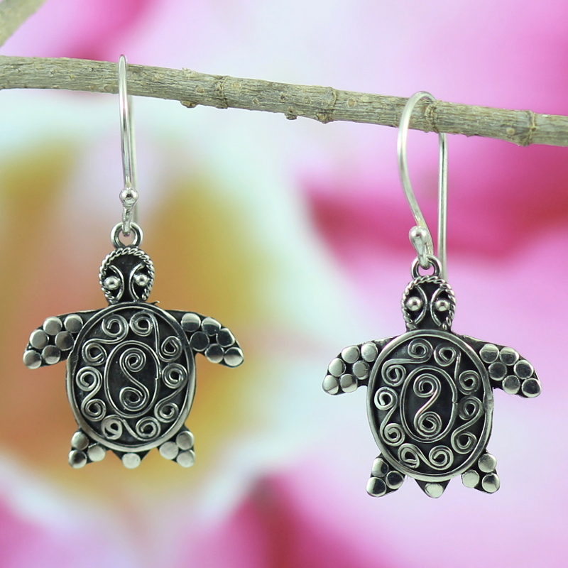 Anting Perak Penyu E787 - Gambar 2