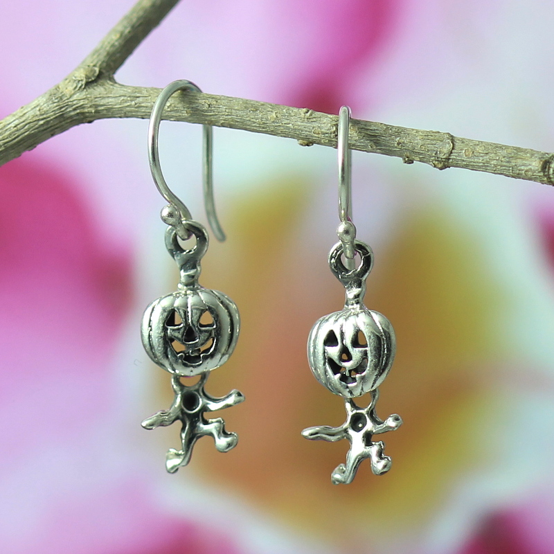 Anting Perak Pumpkin Halloween E818 - Gambar 2