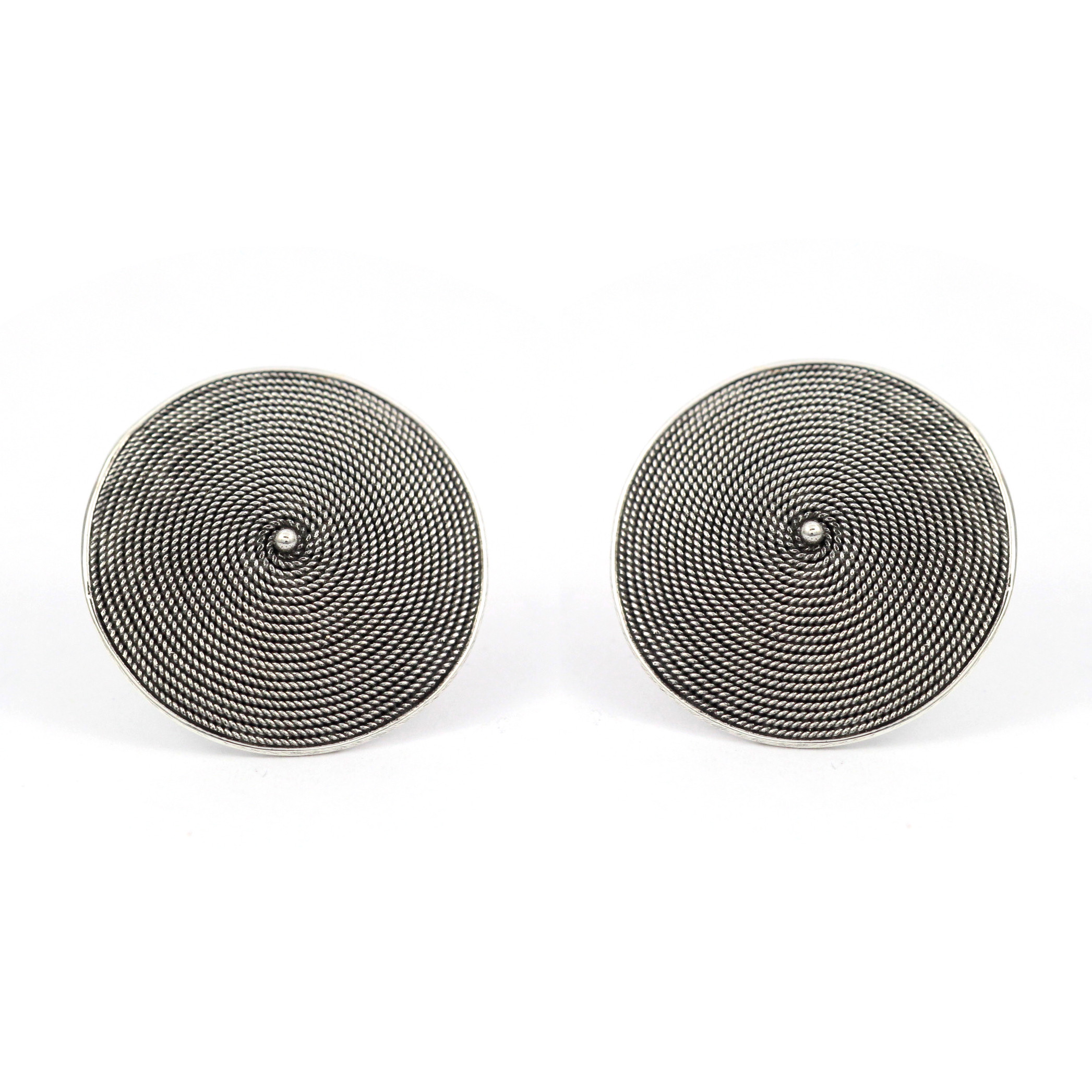 Anting Perak Kawat Plintir E866 - Gambar 1