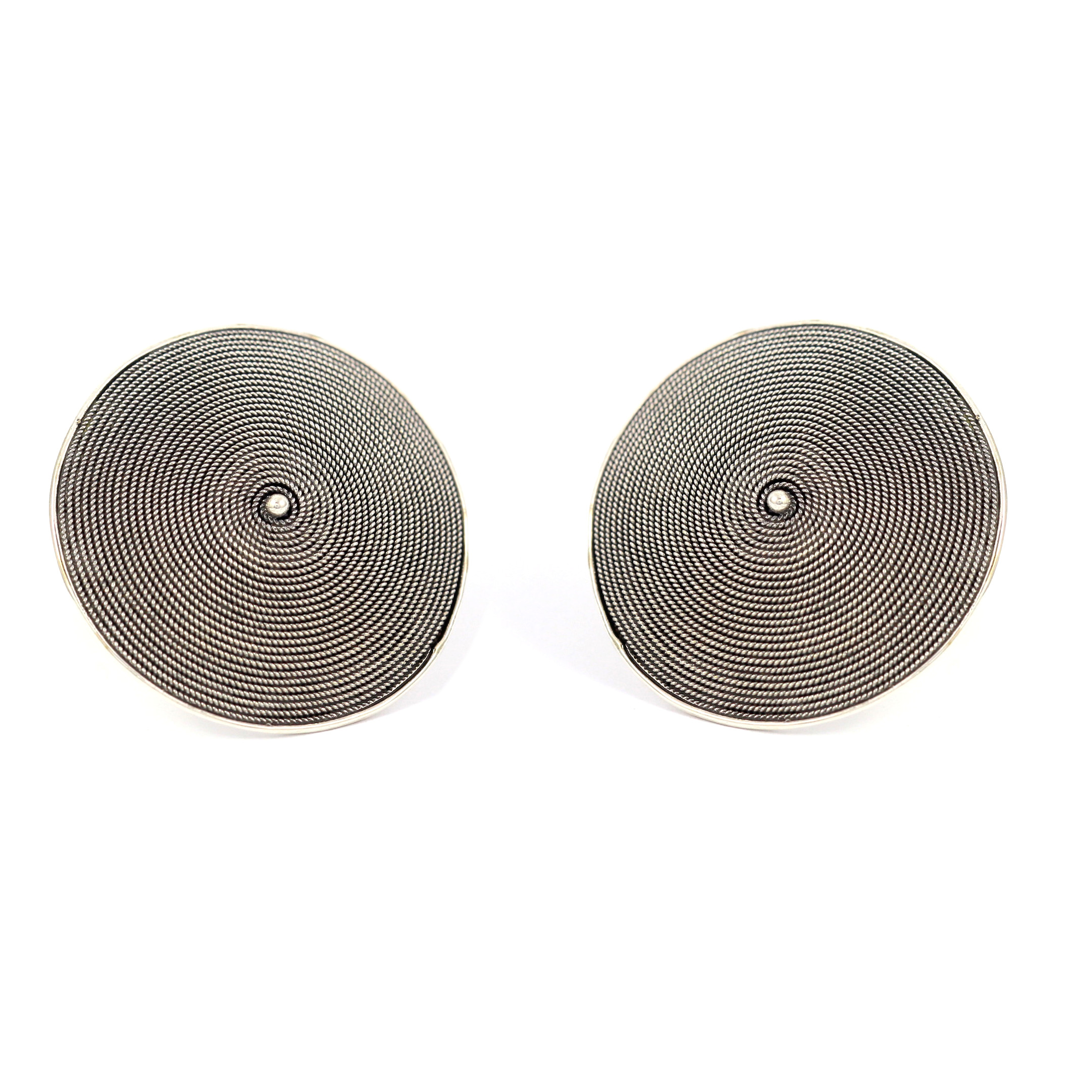 Anting Perak Kawat Plintir E867 - Gambar 1