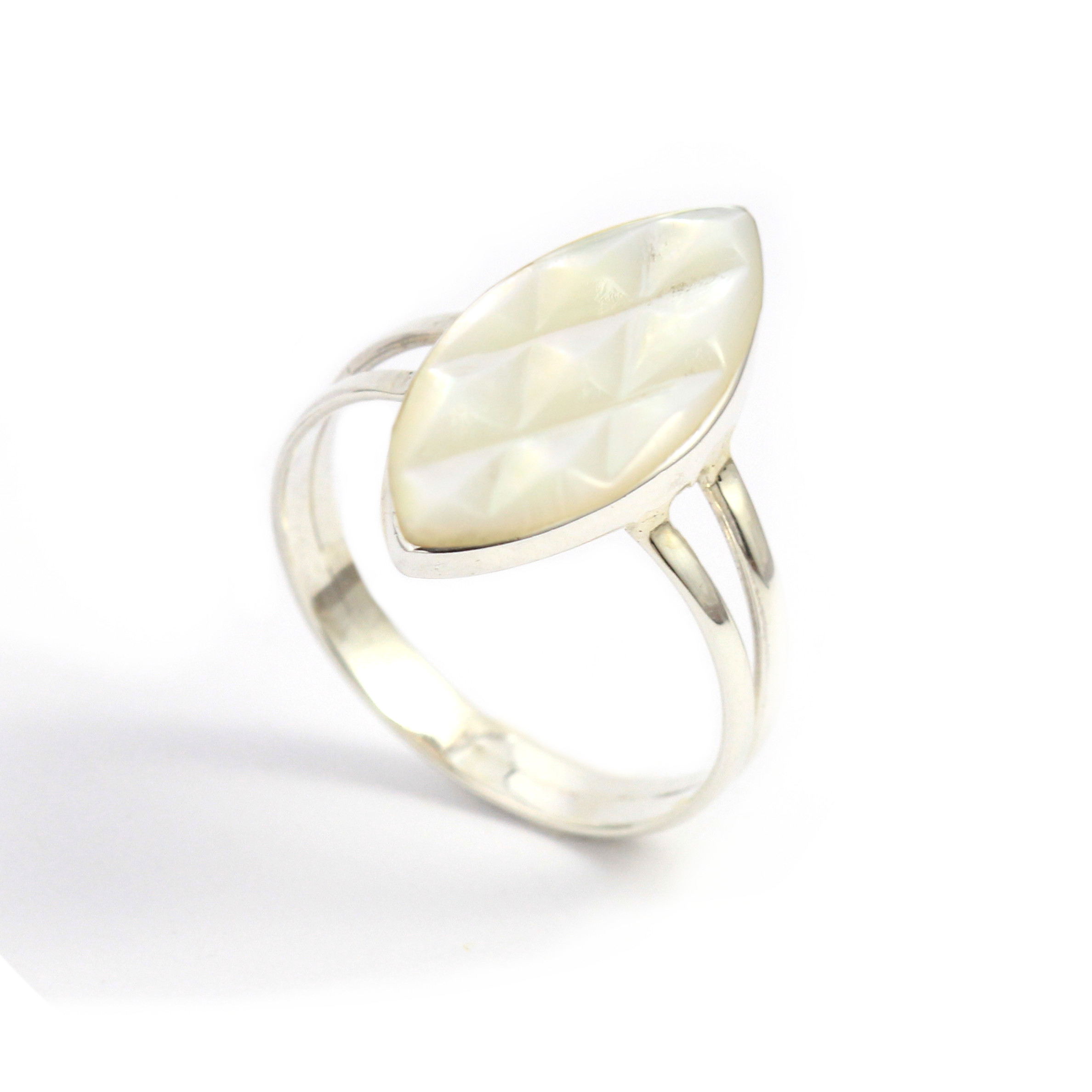 Cincin Perak Plain Shell Markis R205 - Gambar 1