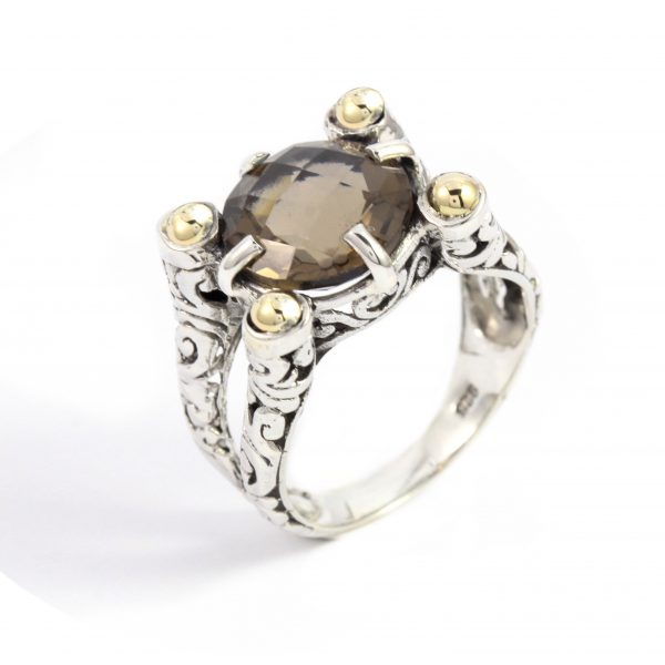 Cincin Perak Bun Permata R377