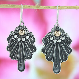 Anting Perak Bun Kipas E1196 - Gambar 2