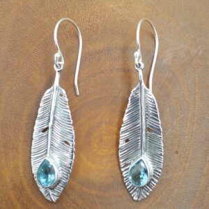 Anting Perak Daun Permata E847 - Gambar 4