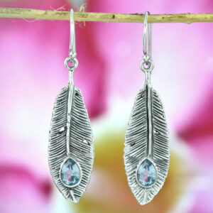 Anting Perak Daun Permata E847 - Gambar 5