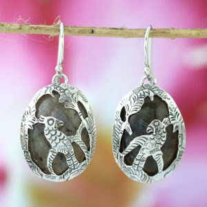 Anting Perak Tatah Burung Beo E1252 - Gambar 7