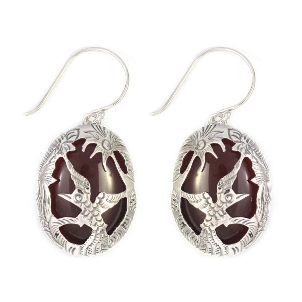 Anting Perak Tatah Rajawali E1253