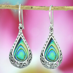 Anting Perak Shell Bun Tetes E817 - Gambar 4