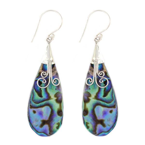 Anting Perak Abalone Bun Spiral E1243