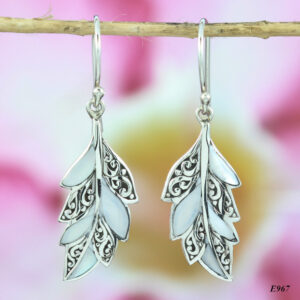 Anting Perak Daun Coral E967 - Gambar 2