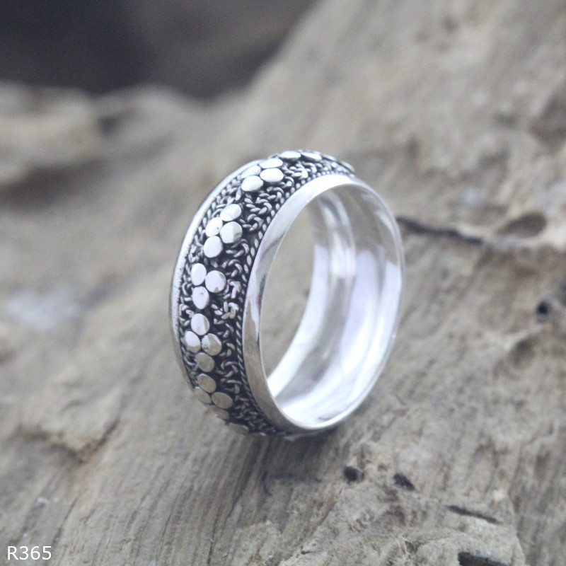Cincin Perak Kawat Plintir Armadelo R365 - Gambar 2