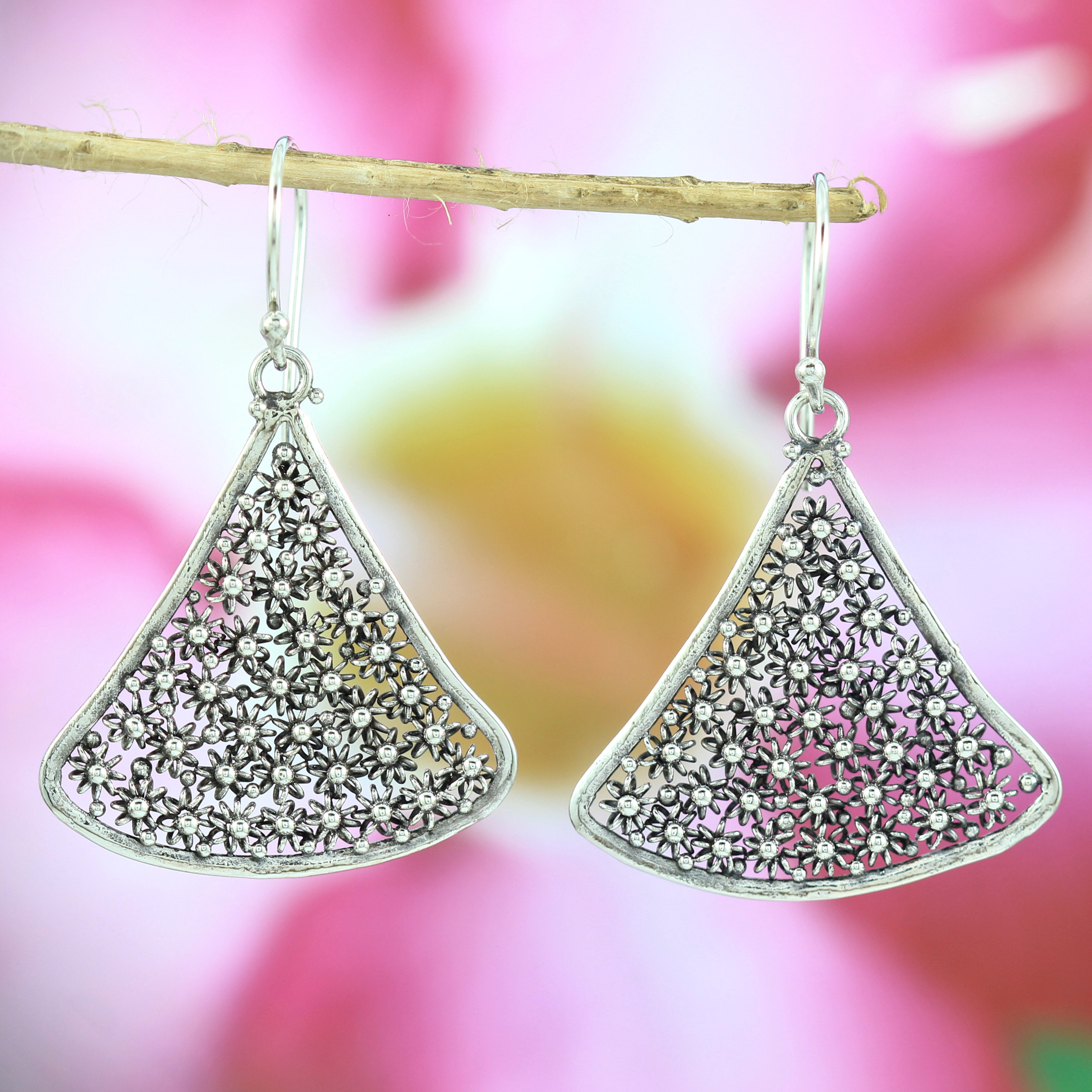 Anting Perak Bun Paye Segitiga E901 - Gambar 2