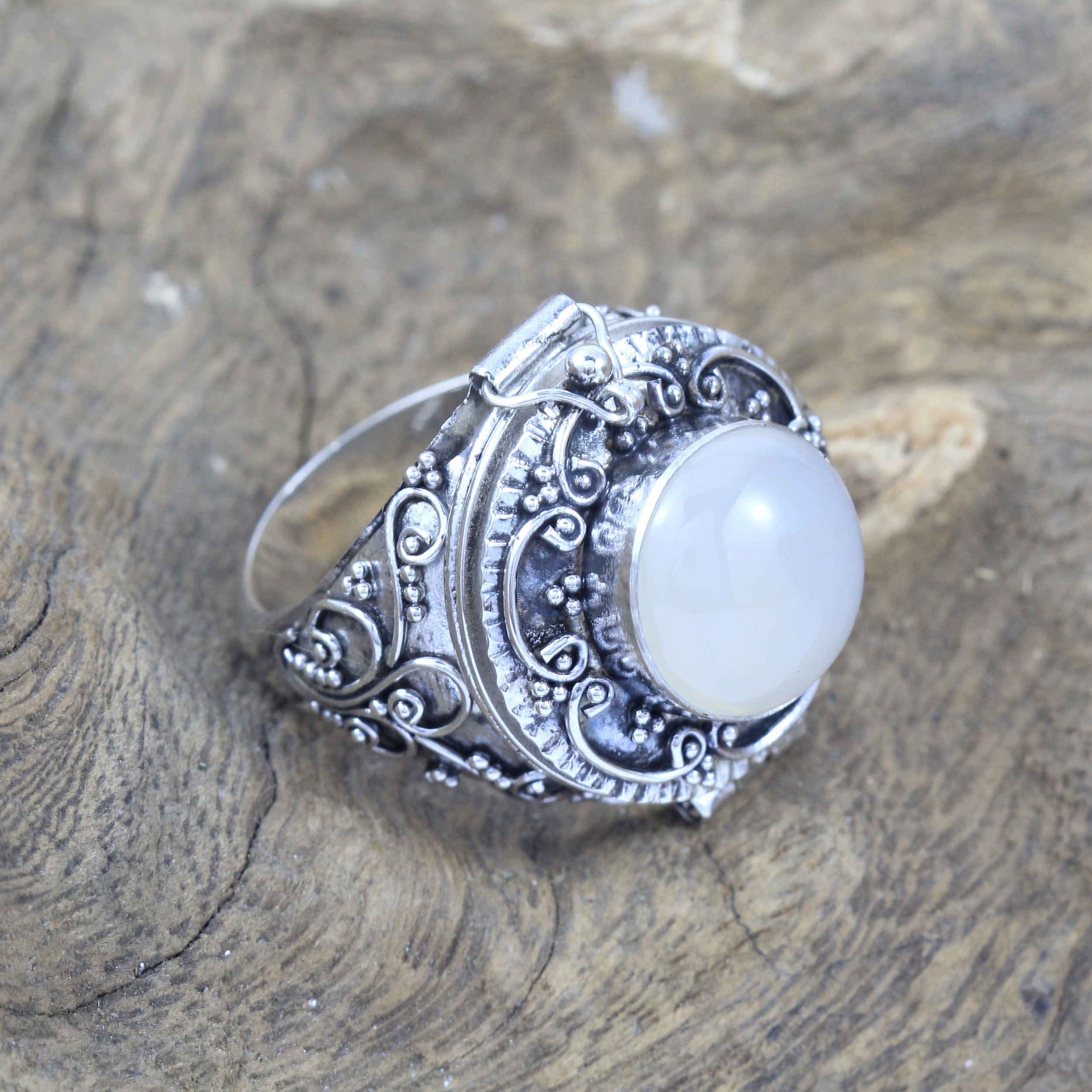 Cincin Perak Box Bun Spiral Mabe R327 - Gambar 2