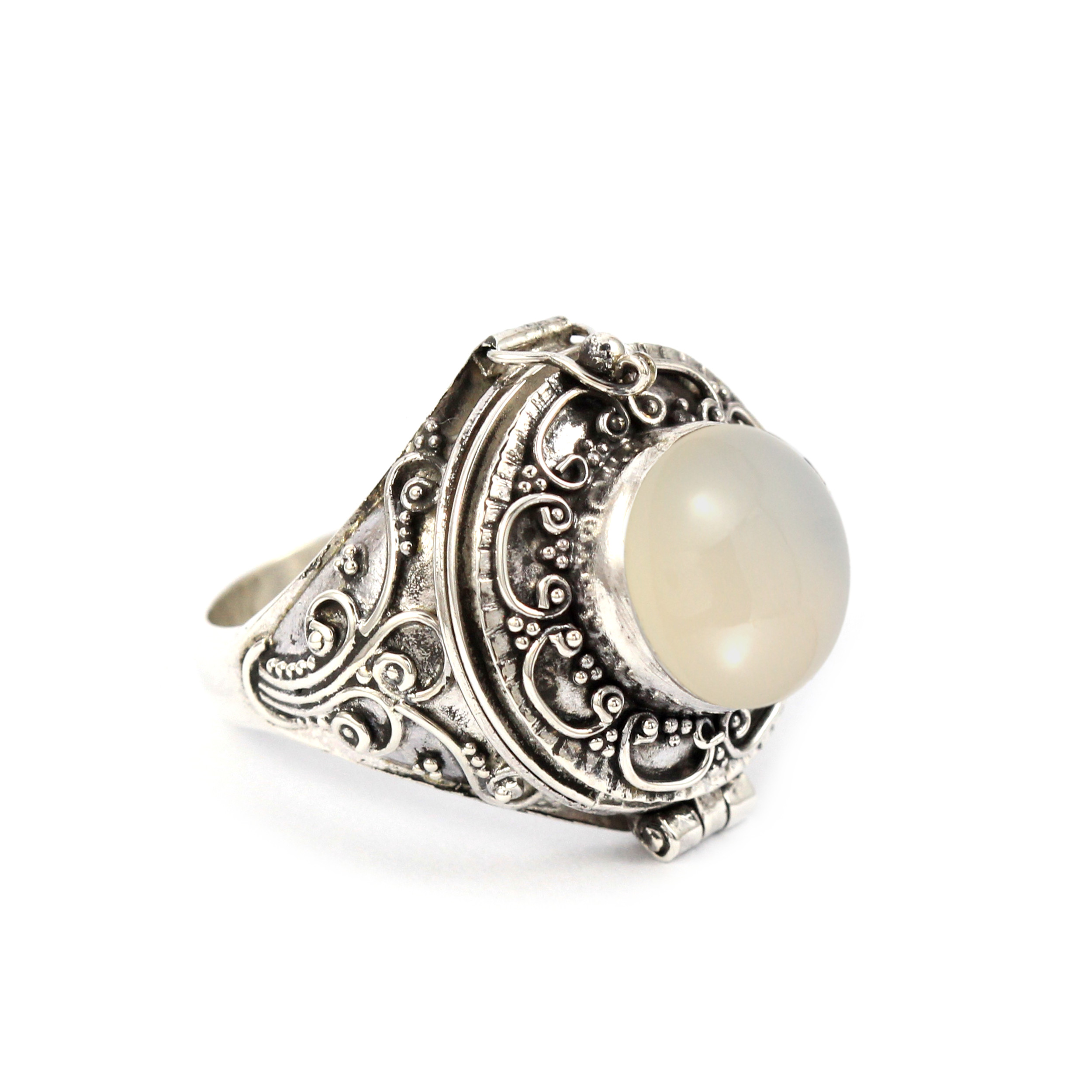 Cincin Perak Box Bun Spiral Mabe R327 - Gambar 1