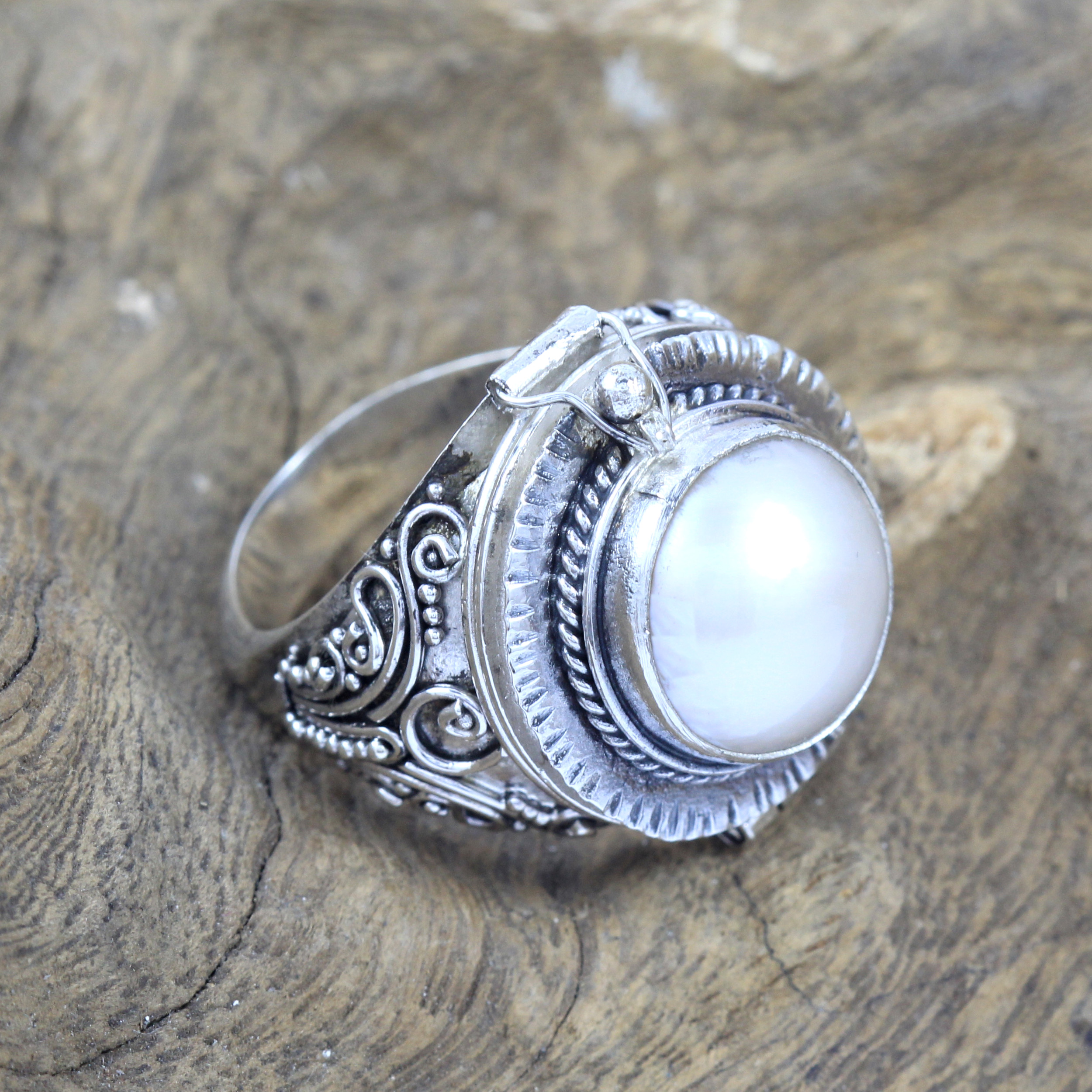 Cincin Perak Box Bun Kawat Plintir R328 - Gambar 3