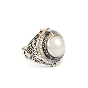 Cincin Perak Box Bun Kawat Plintir R328 - Gambar 2