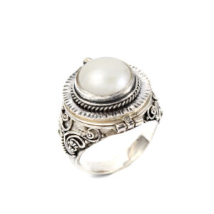 Cincin Perak Box Bun Kawat Plintir R328 - Gambar 1