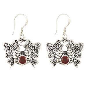 Anting Perak Kupu-Kupu Permata E383 - Gambar 2