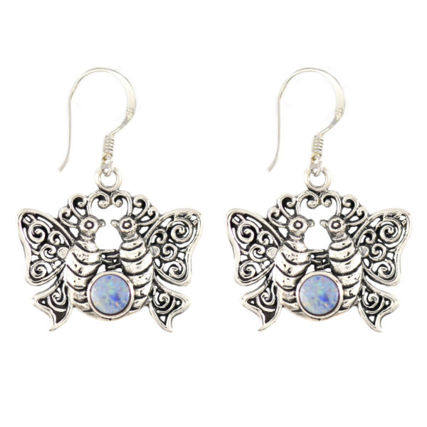 Anting Perak Kupu-Kupu Permata E383