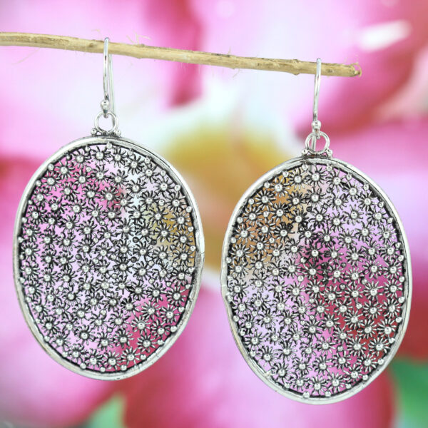 Anting Perak Bun Paye Oval E881