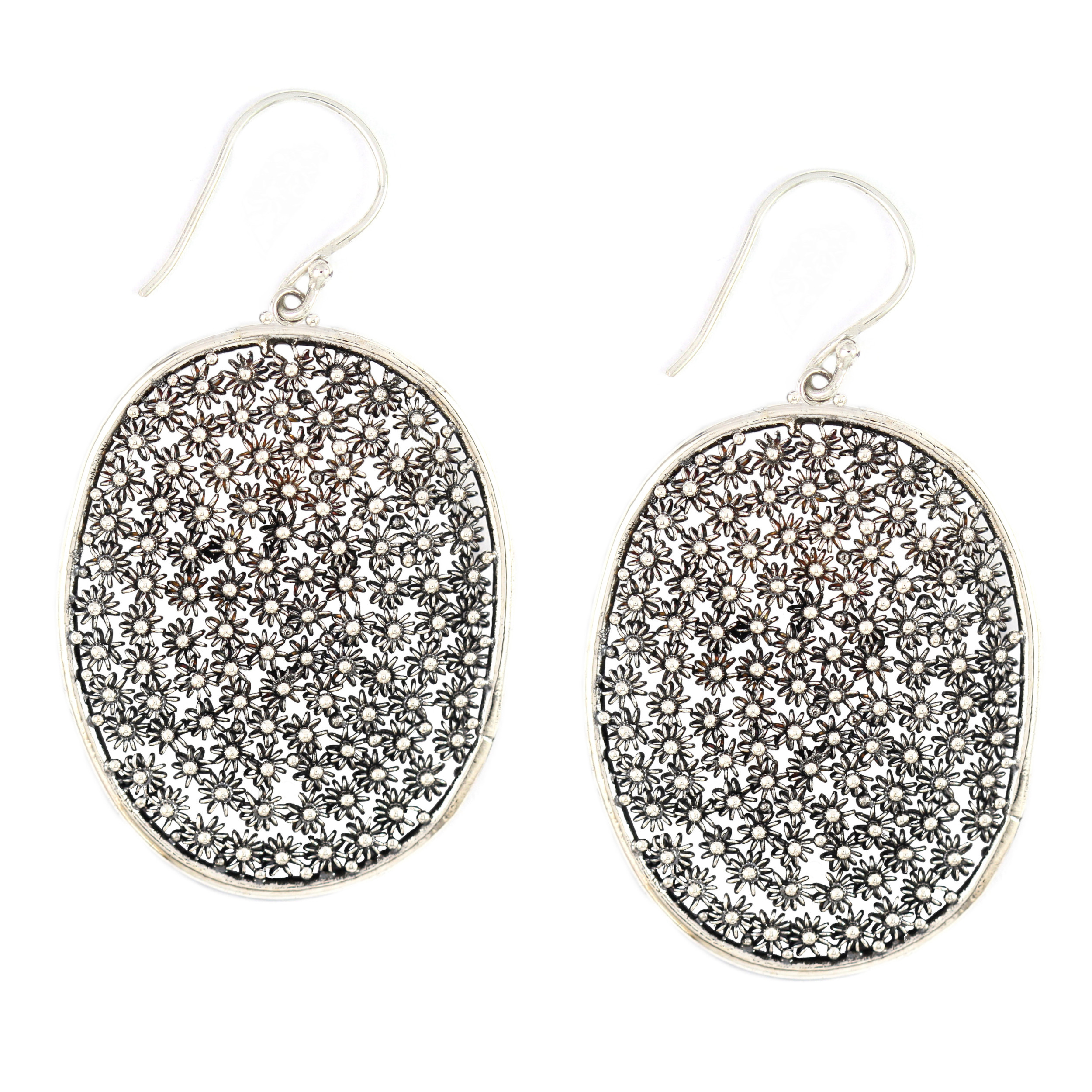 Anting Perak Bun Paye Oval E881 - Gambar 1