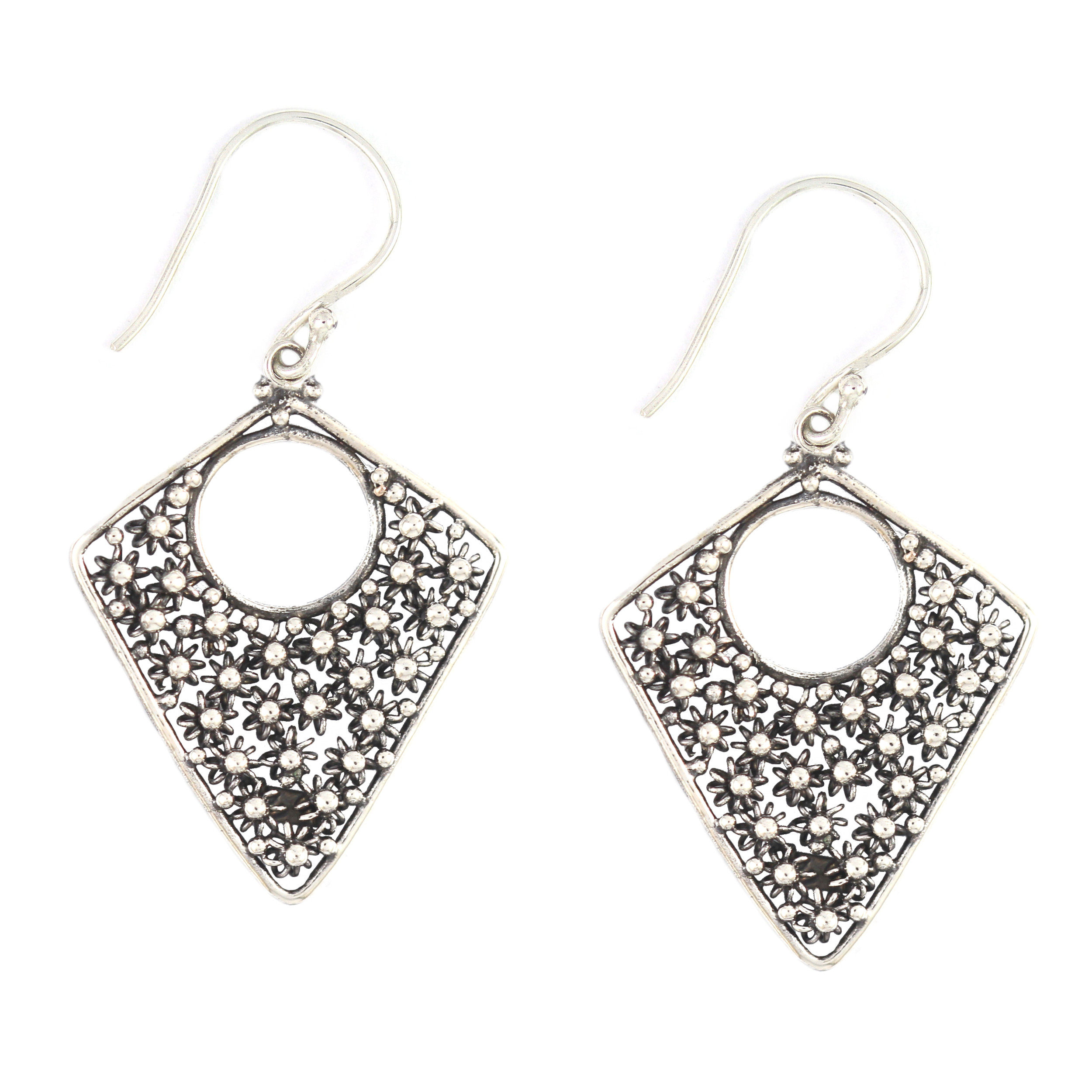 Anting Perak Bun Paye Layang E974 - Gambar 1