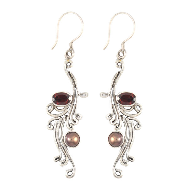 Anting Perak Bun Tangkai A155