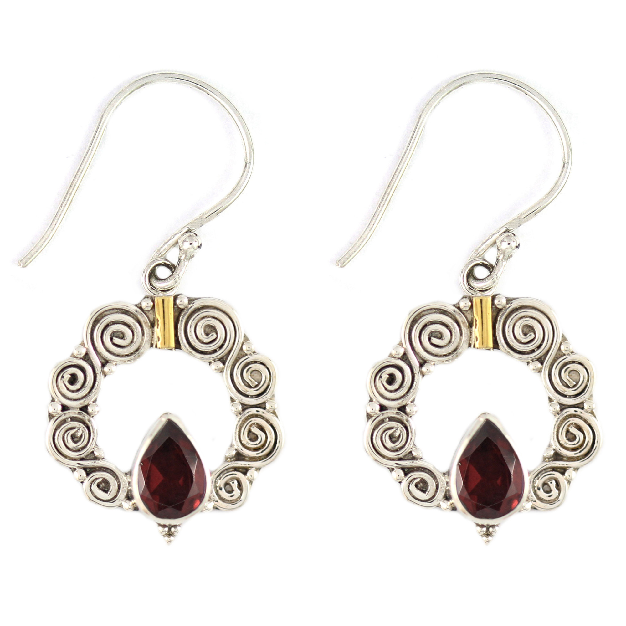 Anting Perak Spiral Permata E169 - Gambar 2