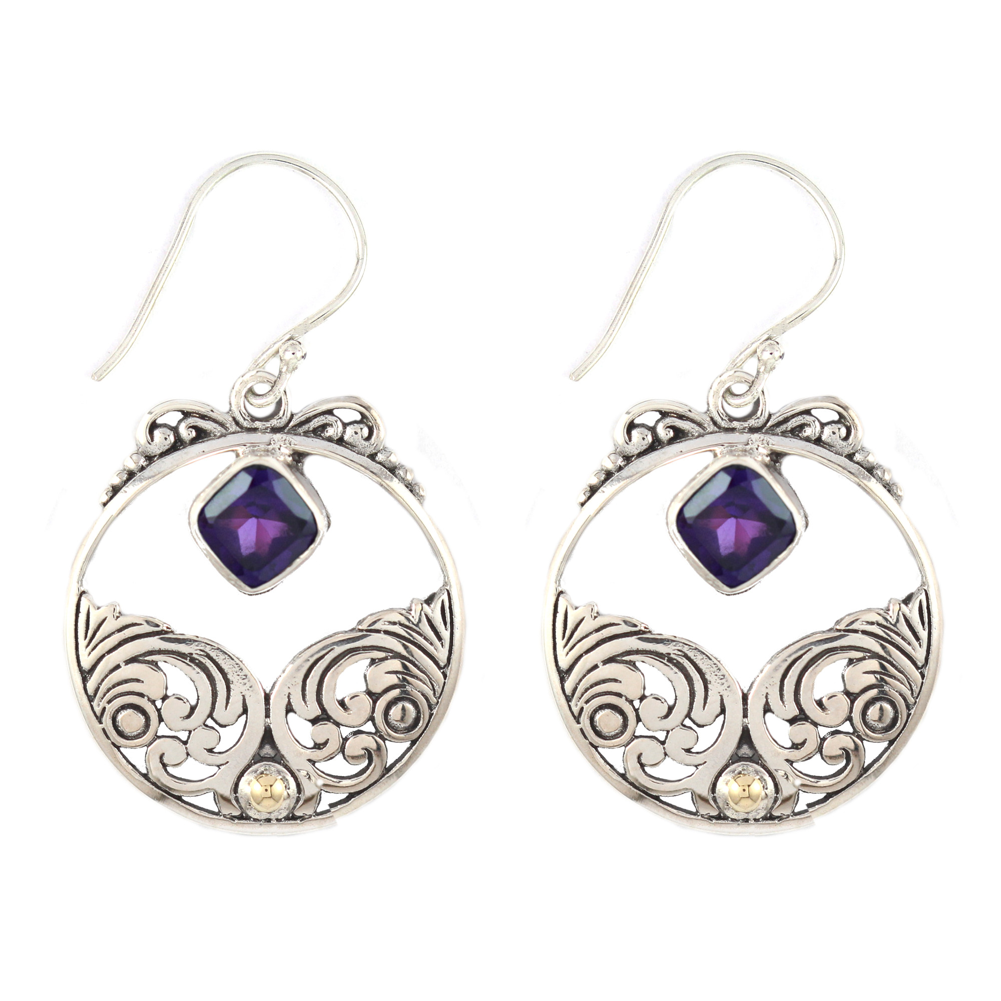 Anting Perak Bun Permata E1274 - Gambar 1
