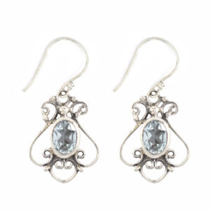 Anting Perak Bun Spiral Permata E483 - Gambar 2