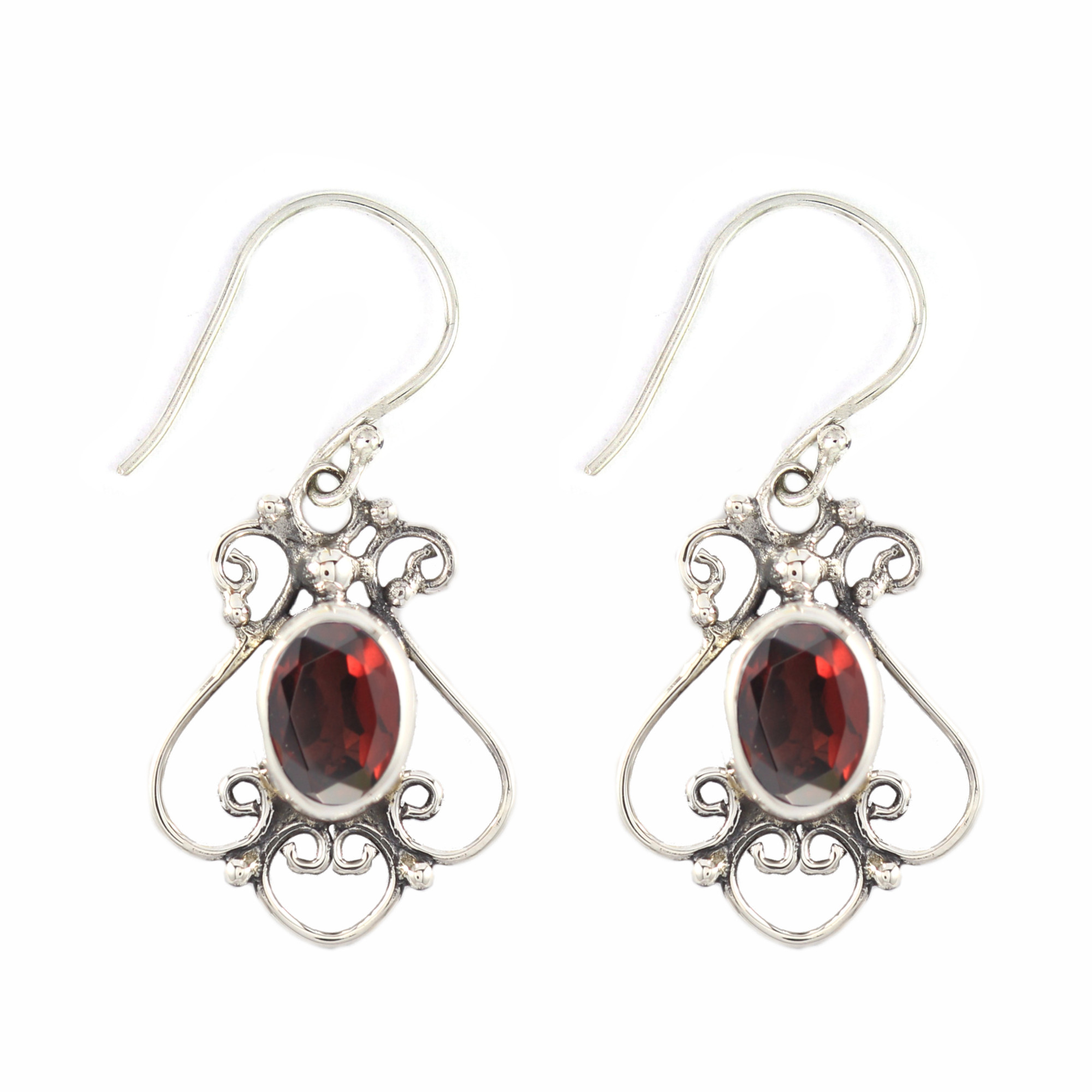 Anting Perak Bun Spiral Permata E483 - Gambar 3