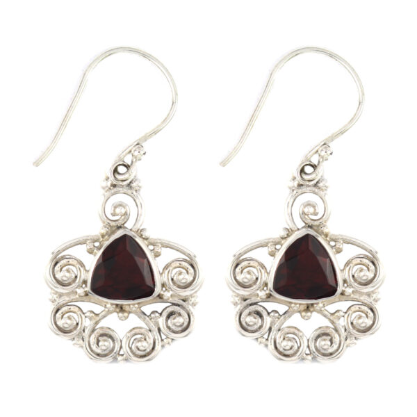 Anting Perak Bun Spiral Permata E372