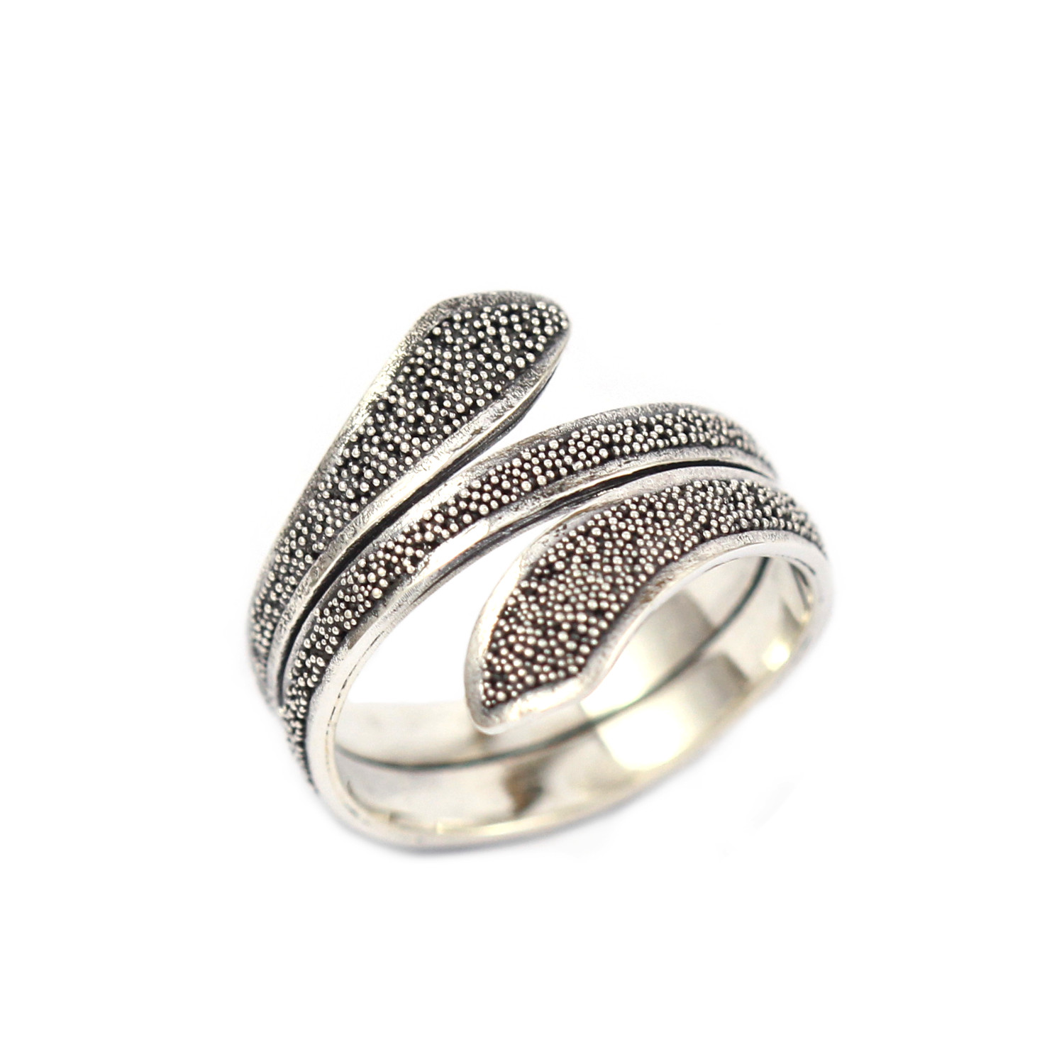 Cincin Perak Lilit Jawan R321 - Gambar 1