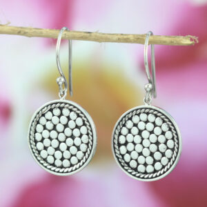 silver earring E634