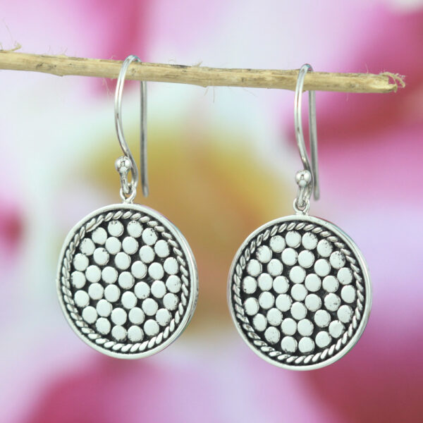 silver earring E634