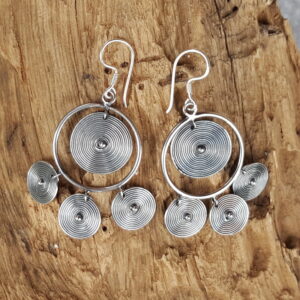 silver earring E795